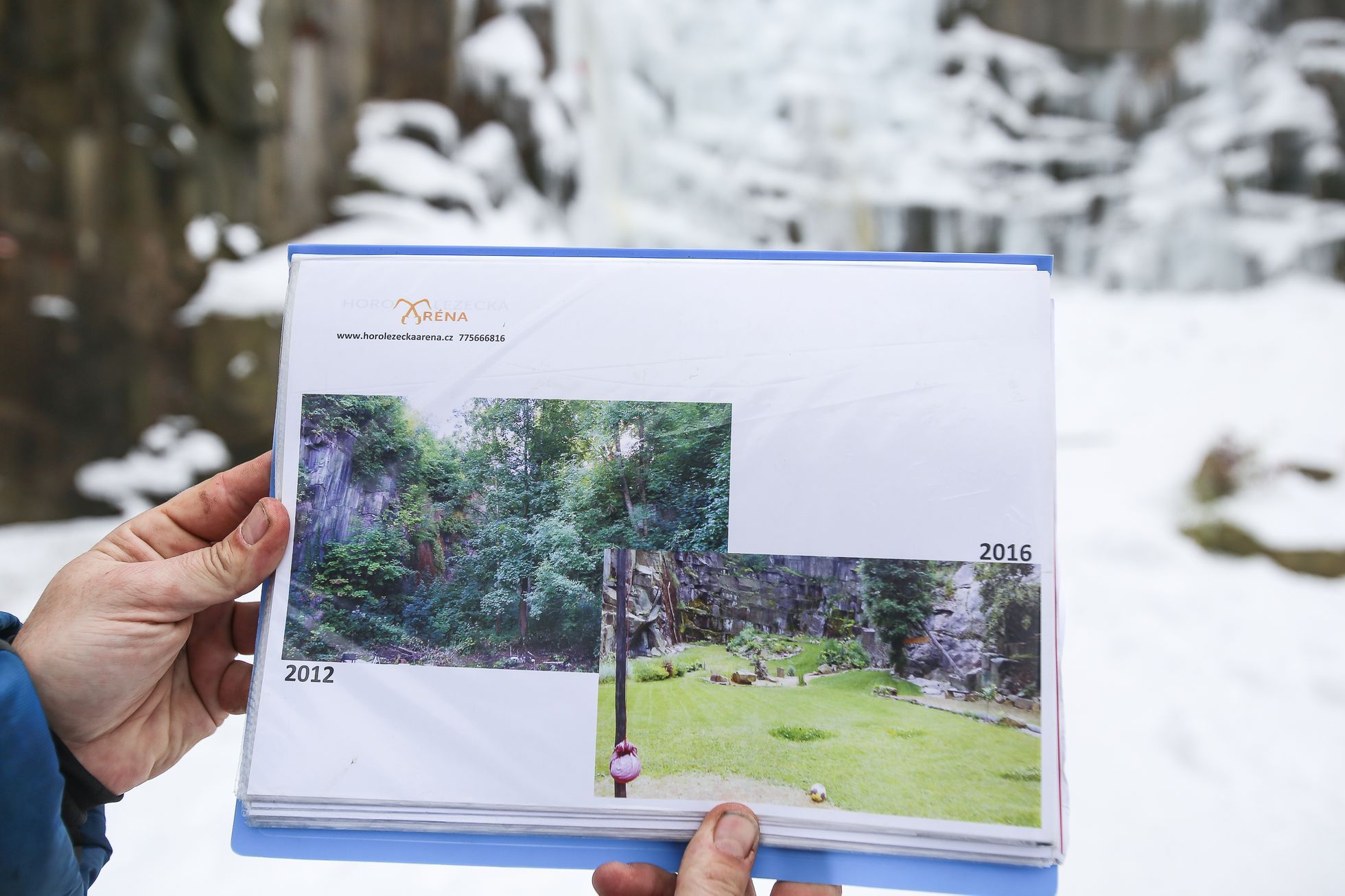 Umělá ledová stěna v Liberci