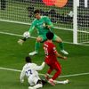 Real - Liverpool, Finále Ligy mistrů 2022 (Salah, Courtois)