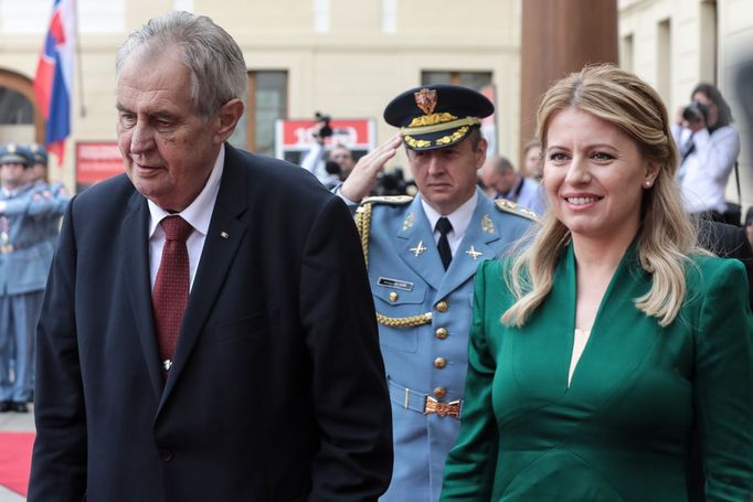 Zuzana Čaputová a Miloš Zeman