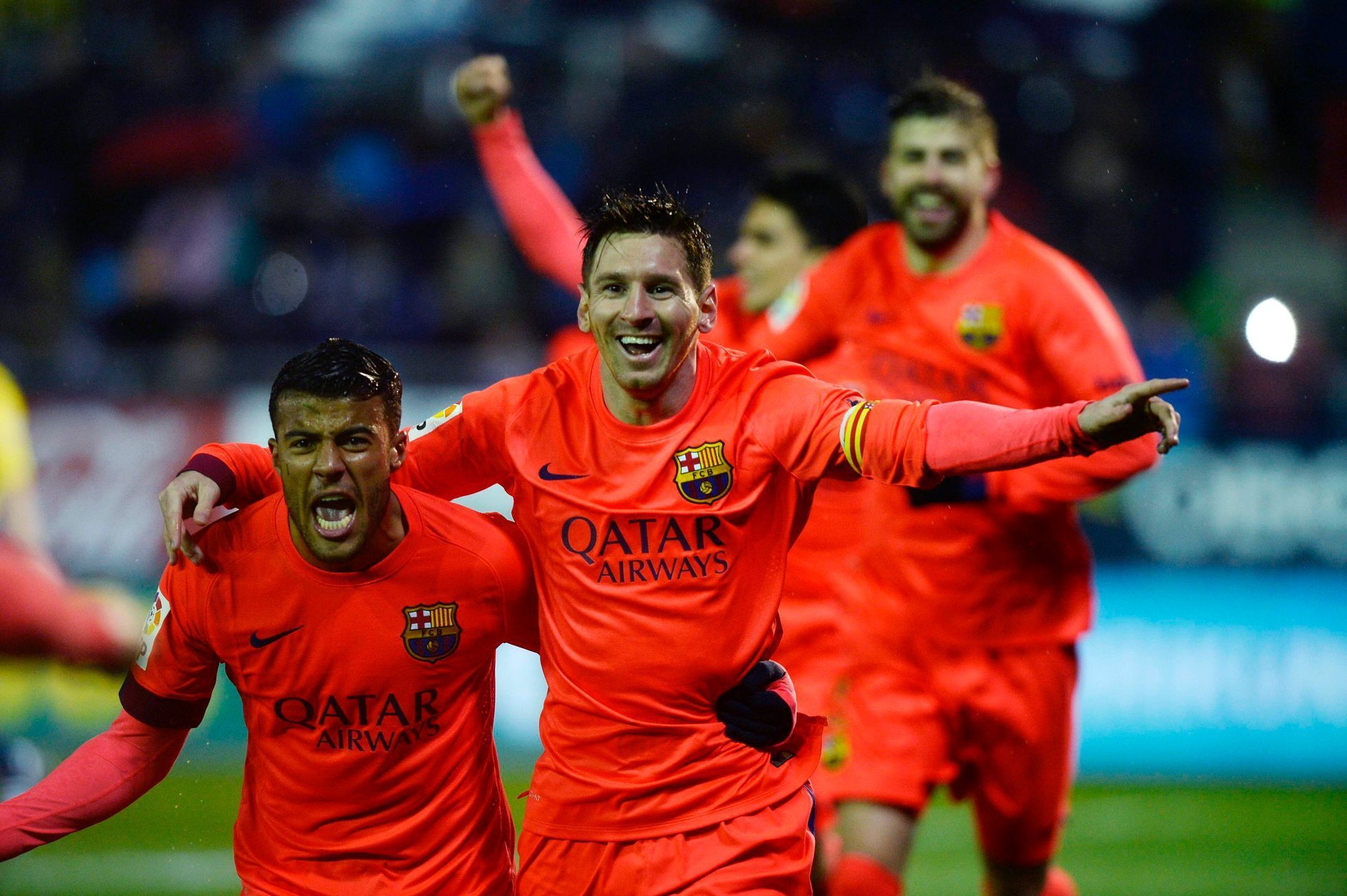 Rafael Alcantara a Lionel Messi, radost