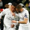 LM, Real-Wolfsburg: Cristiano Ronaldo a Karim Benzema slaví gól na 2:0