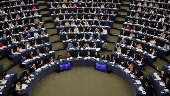 Hlasování Evropského parlamentu v Bruselu. Ilustrační snímek.