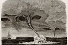 Lidstvo se s nimi setkává už od nepaměti. Takto byl například zaznamenán na kresbě z roku 1842 vzdušný vír nasávající vodu z moře.