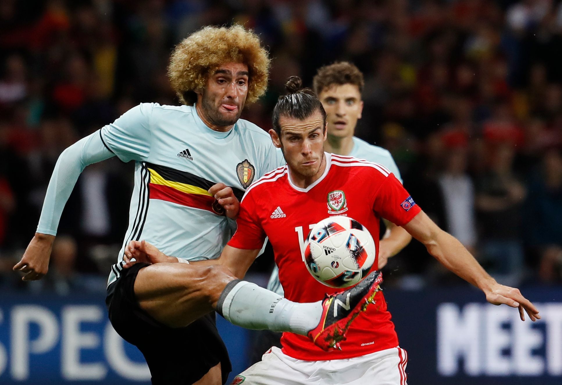 Euro 2016, Wales-Belgie: Gareth Bale - Marouane Fellaini