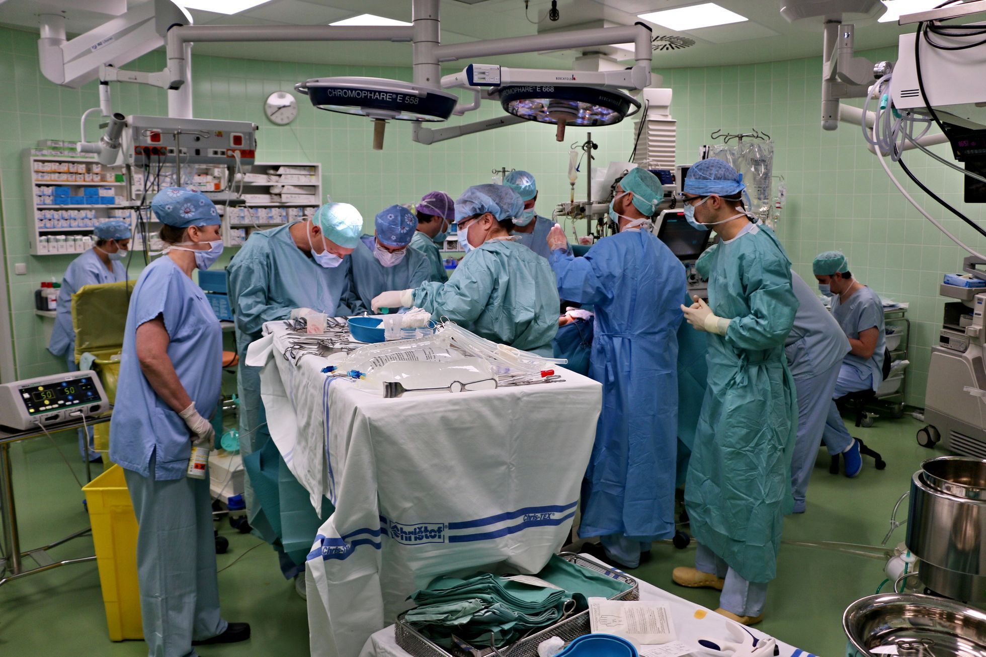 Odběr plic dárce - operační tým