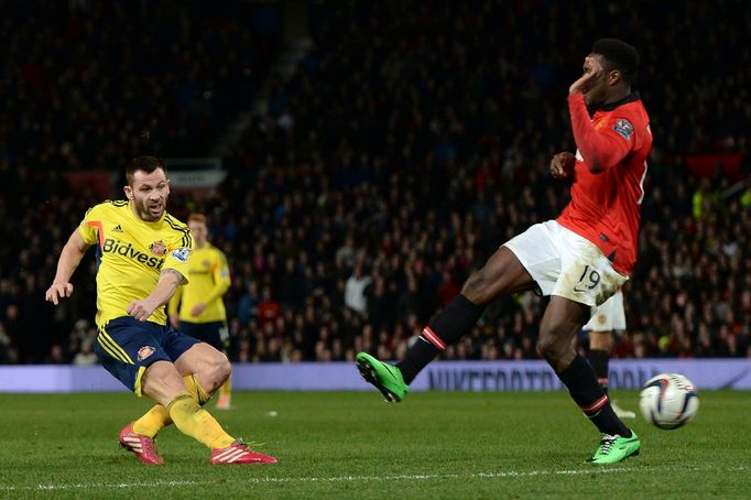 Ligový pohár: Manchester United - Sunderland (Bardsley střílí gól)