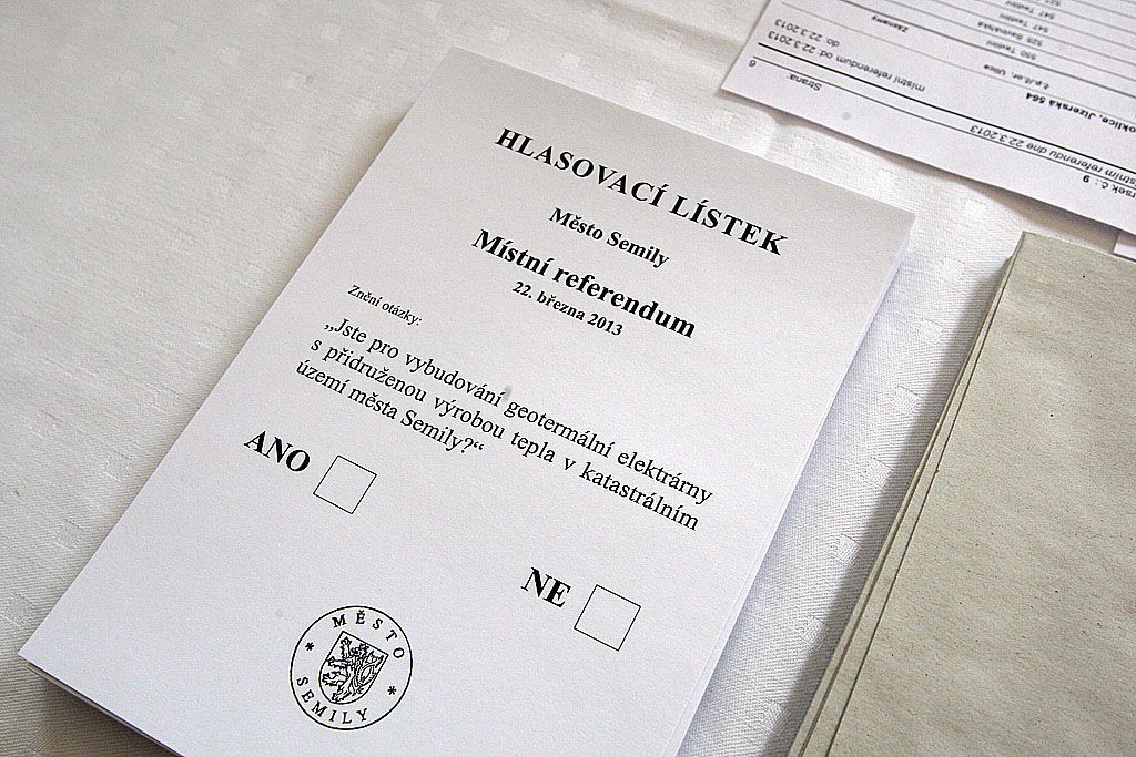 Referendum v Semilech o geotermální elektrárně