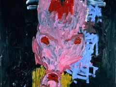 Dívka pozpátku II, 1987 Olej na plátně 200 x 162 cm