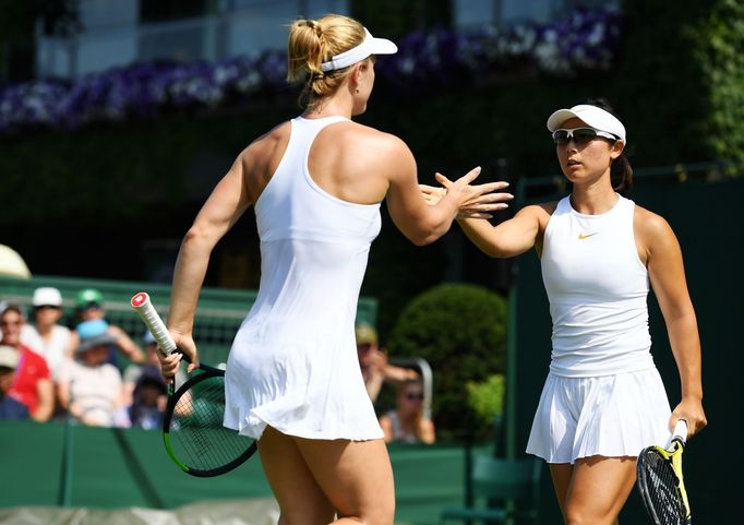 Gabriela Dabrowská a Su Ji-fan na Wimbledonu 2018