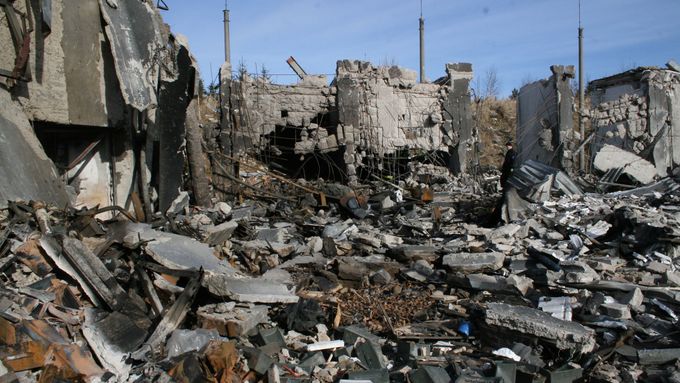 Areál Poličských strojíren po výbuchu.