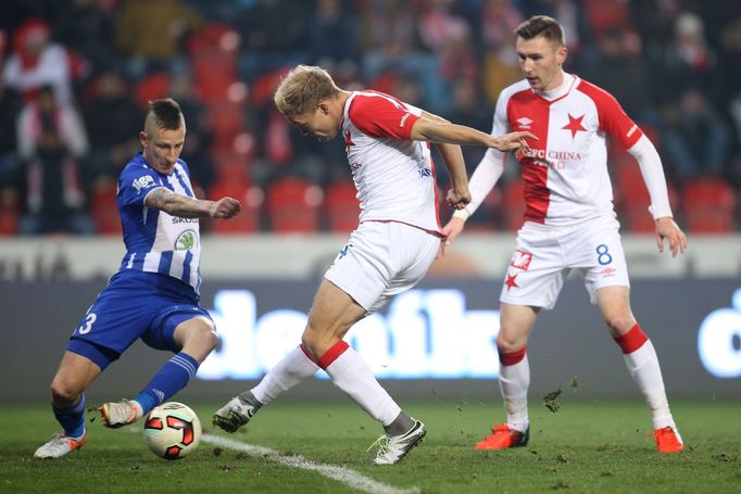 EPL, Slavia-Mladá Boleslav: Mick van Buren,Jaromír Zmrhal (8) - Ladislav Takács