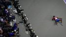 Paris 2024 Olympics - Athletics - Men's 200m Final - Stade de France, Saint-Denis, France - August 08, 2024.  Bronze medallist Noah Lyles of United States reacts. REUTERS