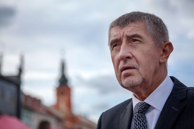 Andrej Babiš, politická předvolební kampaň, Hnutí ANO 2011, Rakovník, 12. 10. 2017