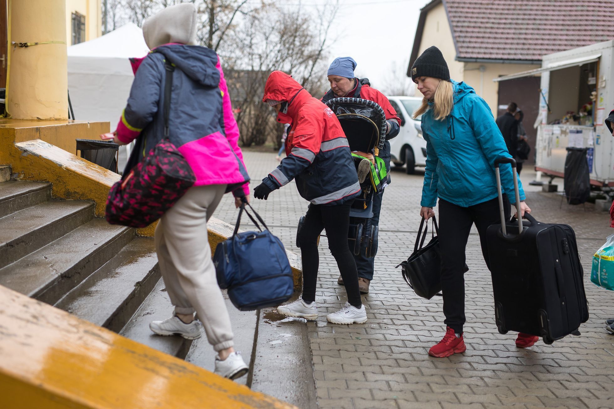 Uprchlíci na ukrajinsko-maďarské hranici
