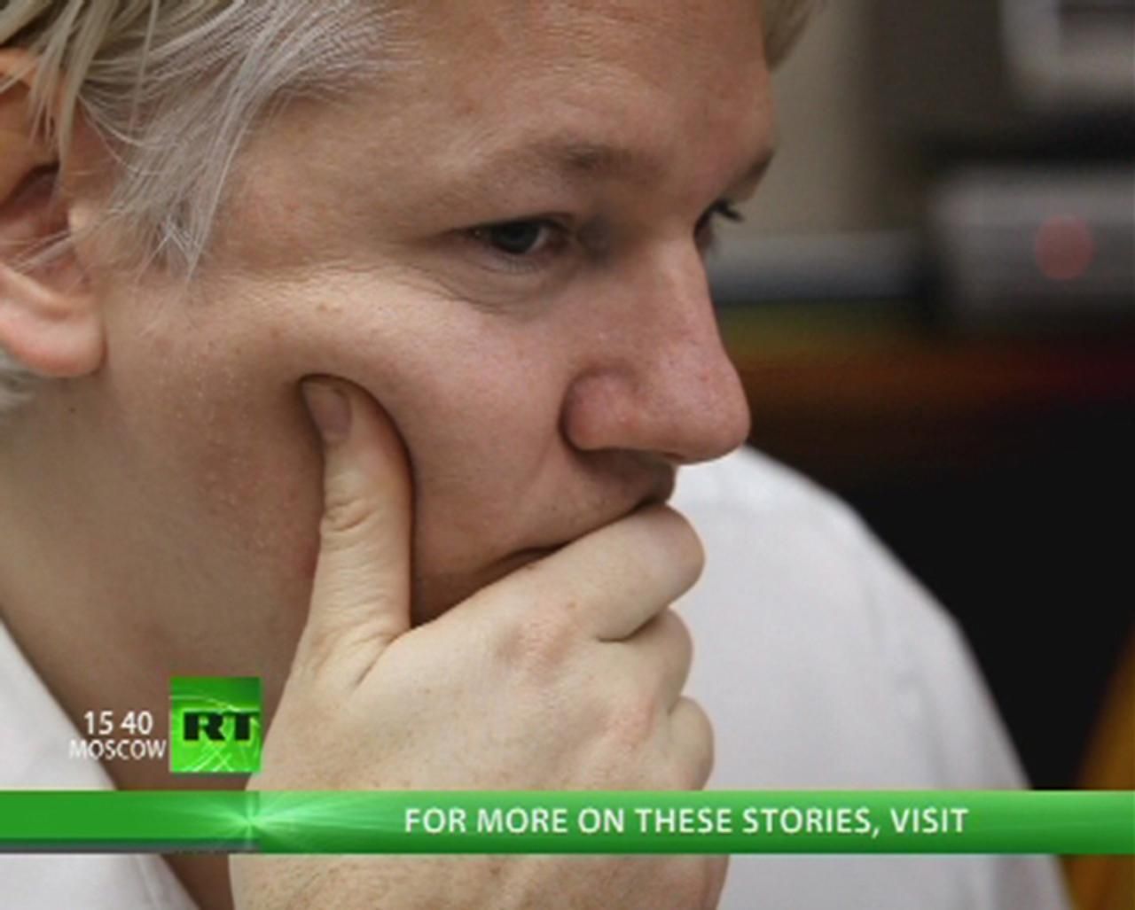 Julian Assange při své talk-show