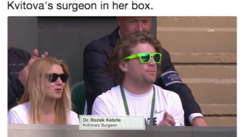 Co zaujalo Wimbledon? Lékař Kvitové s výstředními brýlemi či tenisový Maradona