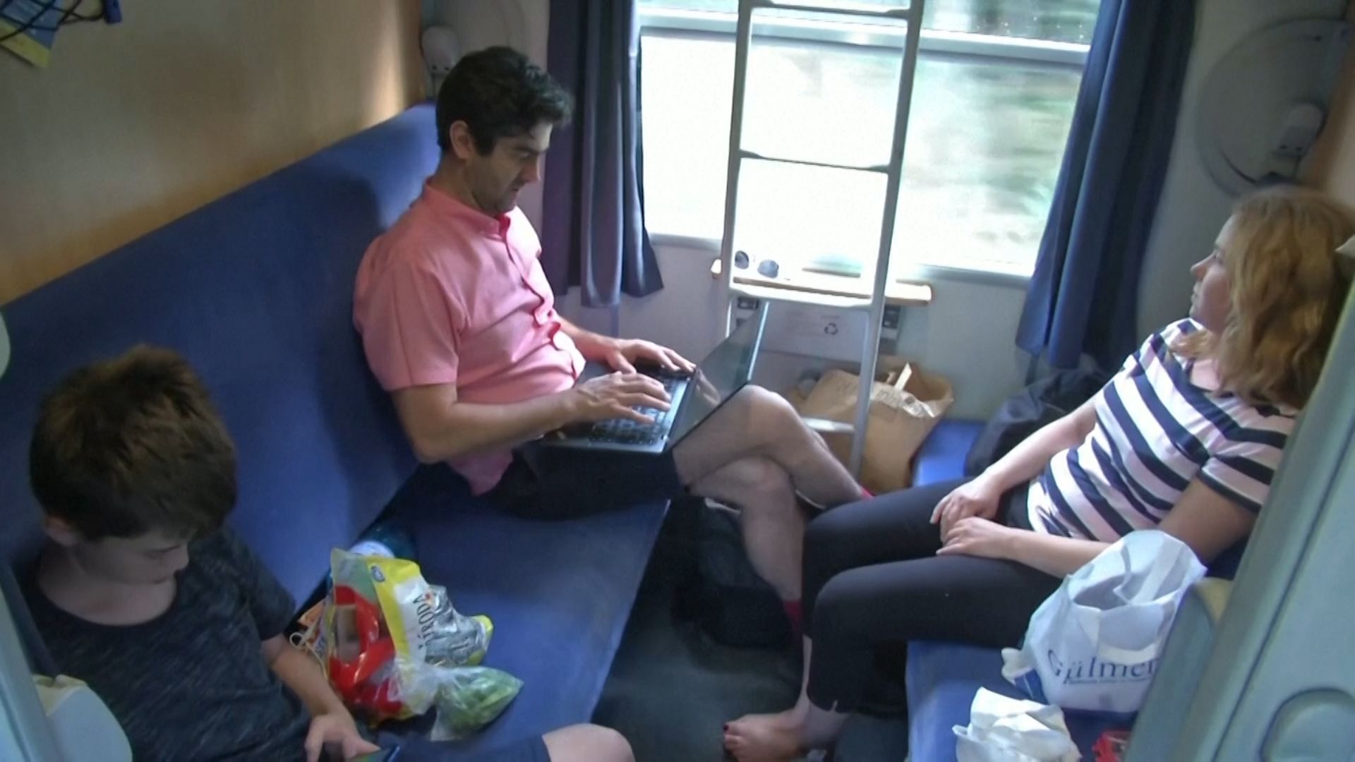 Česká rodina, která cestovala vlakem do Chorvatska.