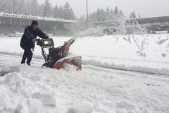 Páteční ligový zápas Jablonce s Hradcem byl kvůli sněžení odložen, hrát se bude asi až na jaře