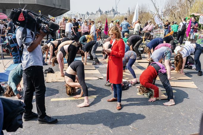 Londýn - Extinction Rebellion. Protesty proti změnám klimatu