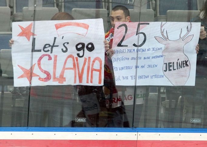 Hokej, extraliga, Slavia - Plzeň: fanoušci Slavie