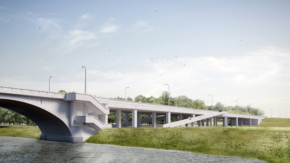 Vizualizace nového Libeňského mostu