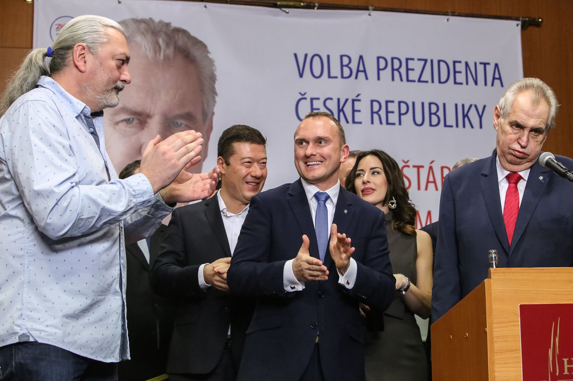Štáb Miloše Zemana - celý den