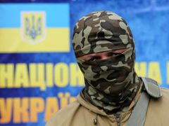 Simon Semenčenko, velitel dobrovolnického Donbas Batalionu, který stojí proti proruským separatistům.