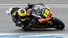 Filip Salač na motocyklu Moto2 v barvách ELF Marc VDS Racing Teamu při testech před sezonou 2025