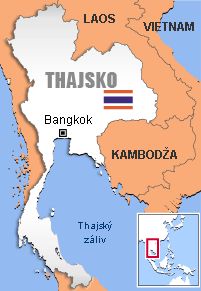 Mapa - Thajsko