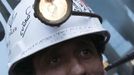 A coal miner stands during a protest against government spending cuts in the mining sector in Madrid May 31, 2012. REUTERS/Sergio Perez (SPAIN - Tags: CIVIL UNREST POLITICS BUSINESS) Published: Kvě. 31, 2012, 2:16 odp.