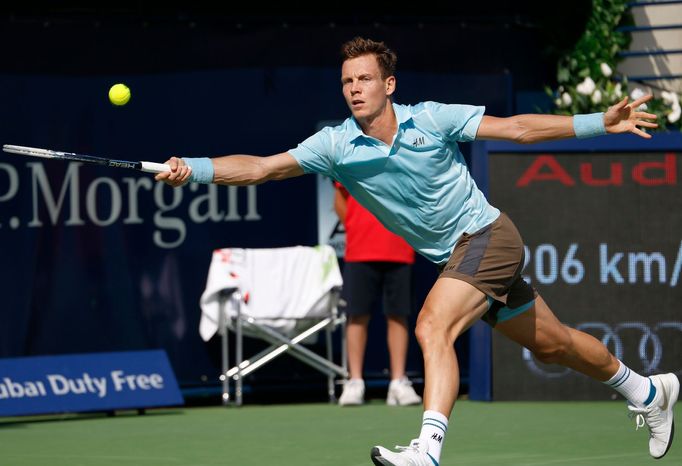 Tomáš Berdych na turnaji v Dubaji 2015