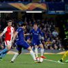 fotbal, odveta čtvrtfinále Evropské ligy, Chelsea - Slavia, Pedro střílí první gól