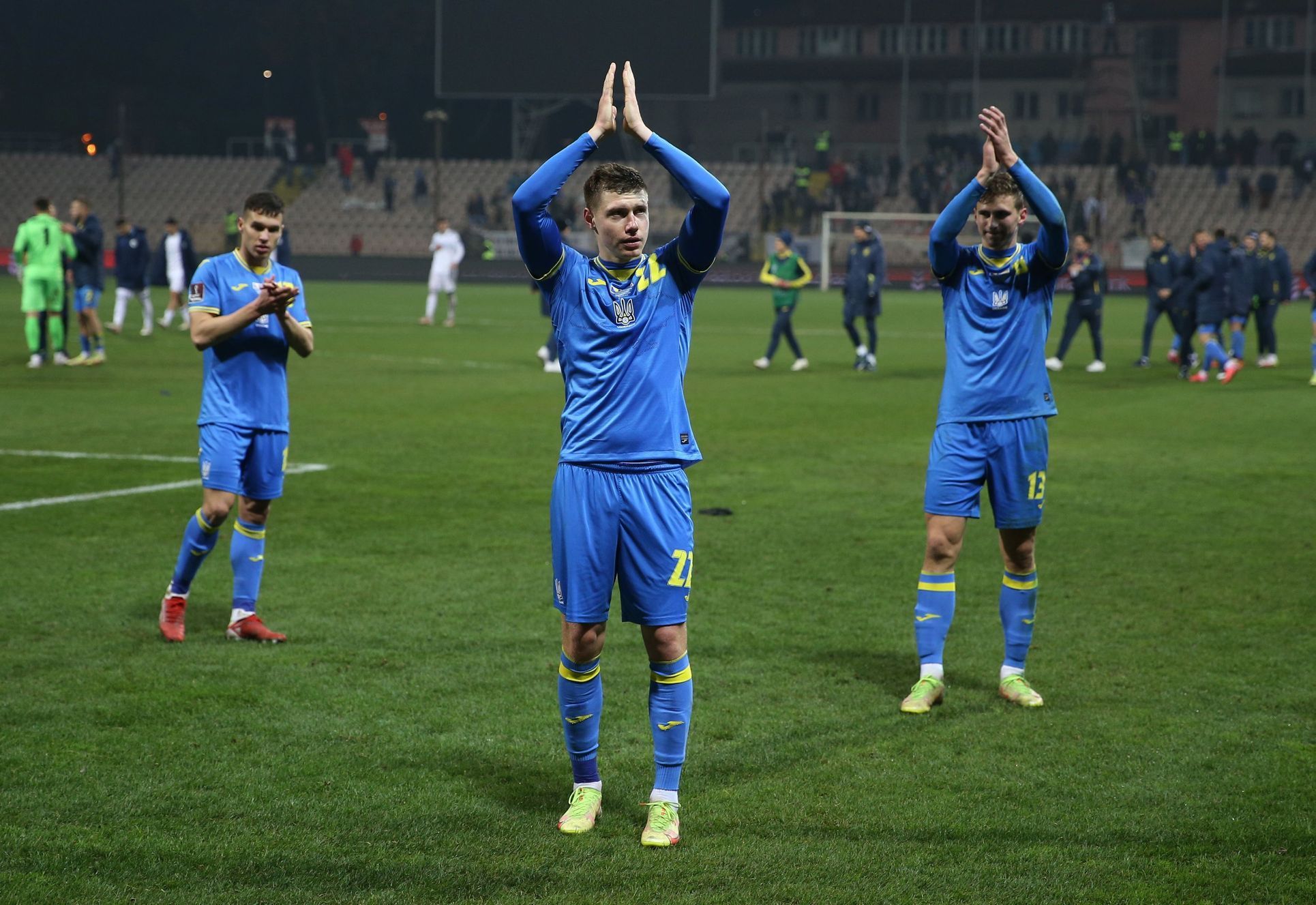 Fotbalisté Ukrajiny slaví postup do play off o MS 2022