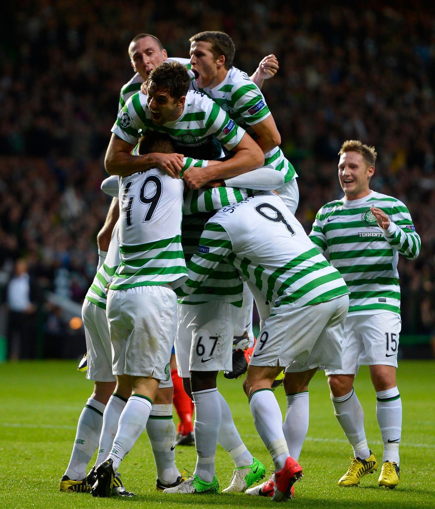 Radost fotbalistů Celtiku Glasgow