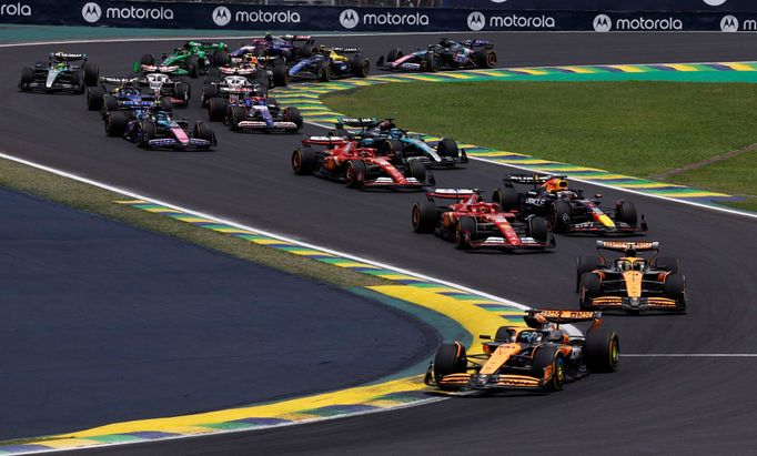 Start sprintu v rámci VC Brazílie F1 2024