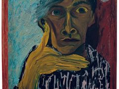 Žlutá ruka, 1987, olej, vosk, plátno