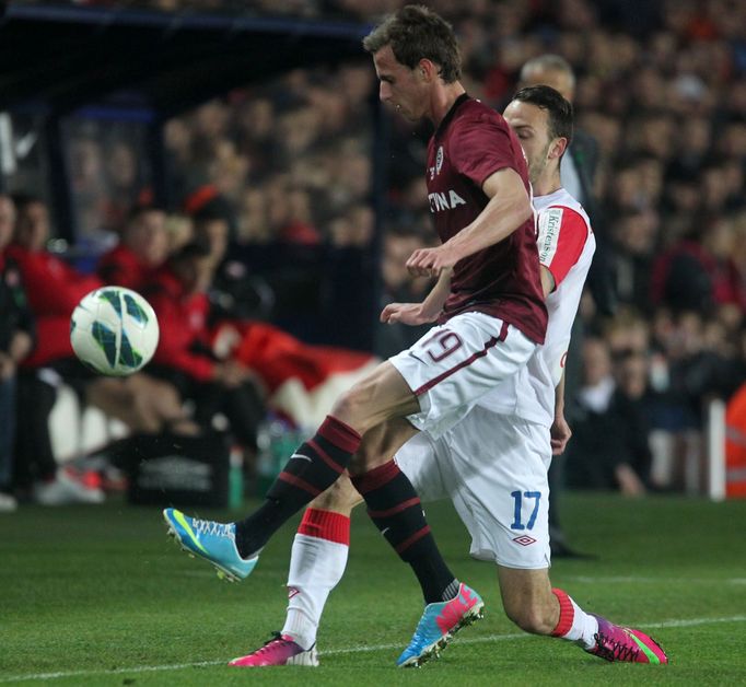 Fotbal, Sparta - Slavia: Matěj Hybš (19) - Jan Vošahlík