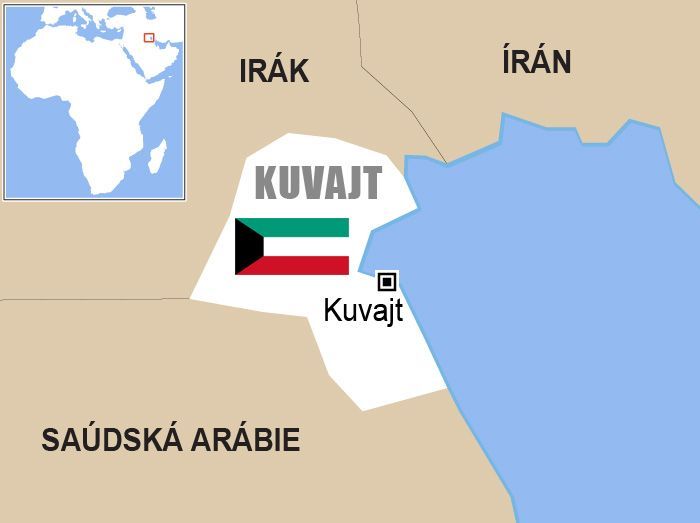 Kuvajt - mapa