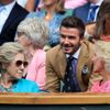Fanoušci v semifinále Wimbledonu 2019: David Beckham