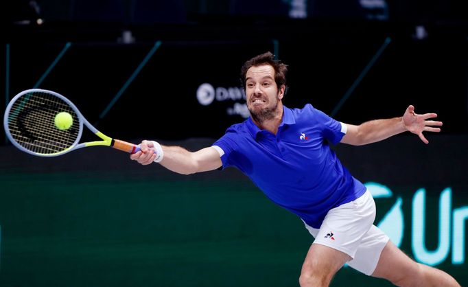 Tennis - Davis Cup Finals - Group C - France v Czech Republic - Olympiahalle, Innsbruck, Austria - November 25, 2021 France's Richard Gasquet in action during his match a