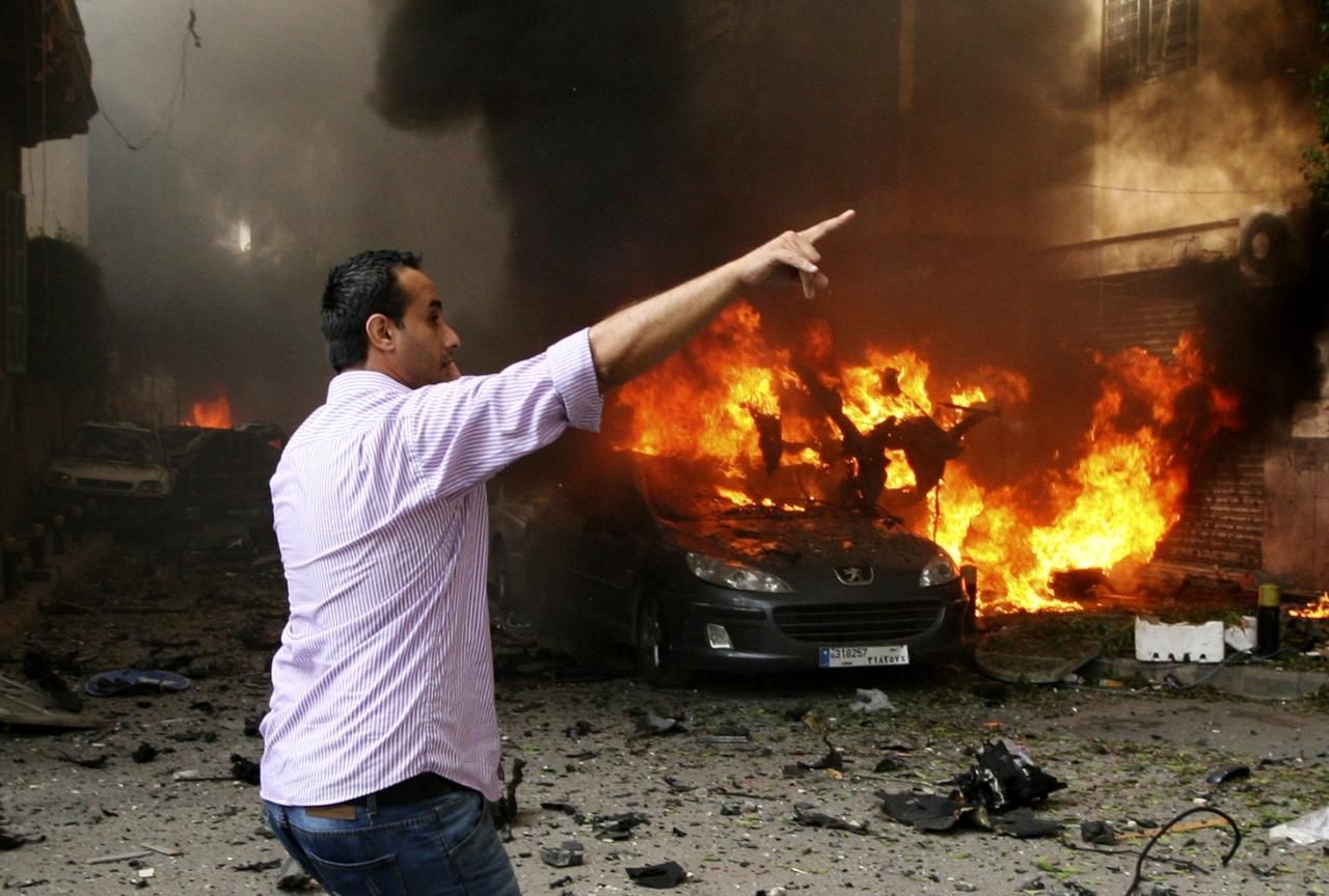 libanon - bejrút - exploze - výbuch