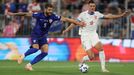 Patrik Schick (vpravo) v utkání kvalifikace MS 2026 Chorvatsko - Česko