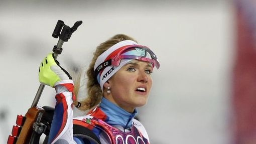 Soči 2014, biatlon Ž: Kaisa Leena Mäkäräinenová a Gabriela Soukalová