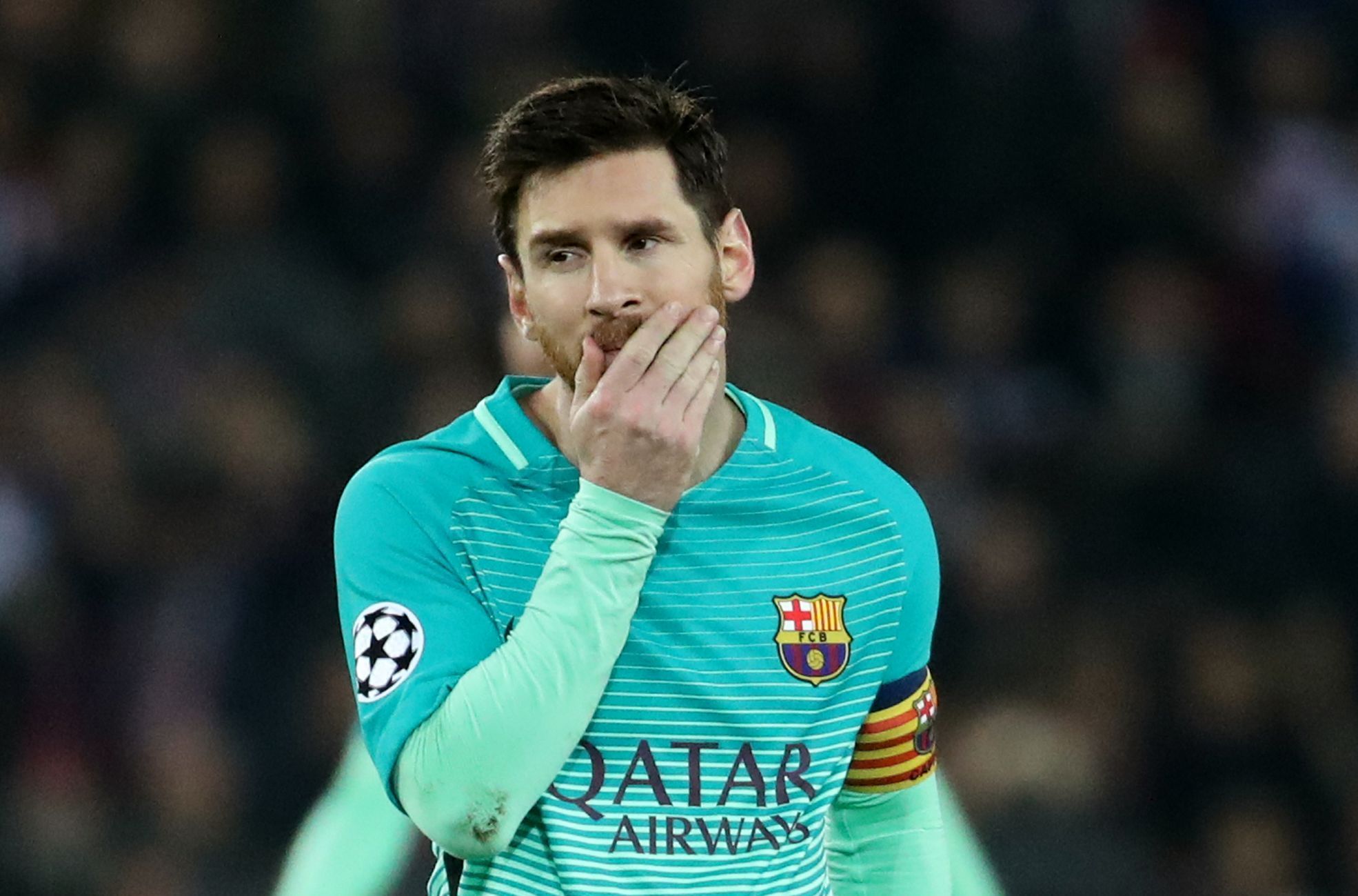Lionel Messi  po porážce 0:4 v LM