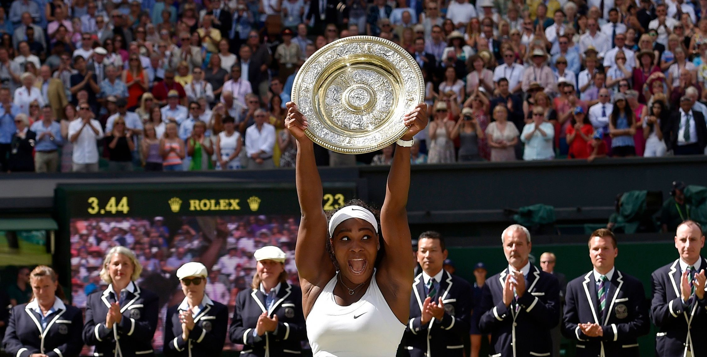Serena Williamsová ve finále Wimbledonu 2015