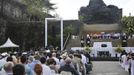 Australian Prime Minister Julia Gillard delivers her speech during the commemoration service for the 10th anniversary of the Bali bombing in Garuda Wisnu Kencana (GWK) cultural park in Jimbaran, Bali October 12, 2012. REUTERS/Bay Ismoyo/Pool (INDONESIA - Tags: CIVIL UNREST POLITICS) Published: Říj. 12, 2012, 7:24 dop.