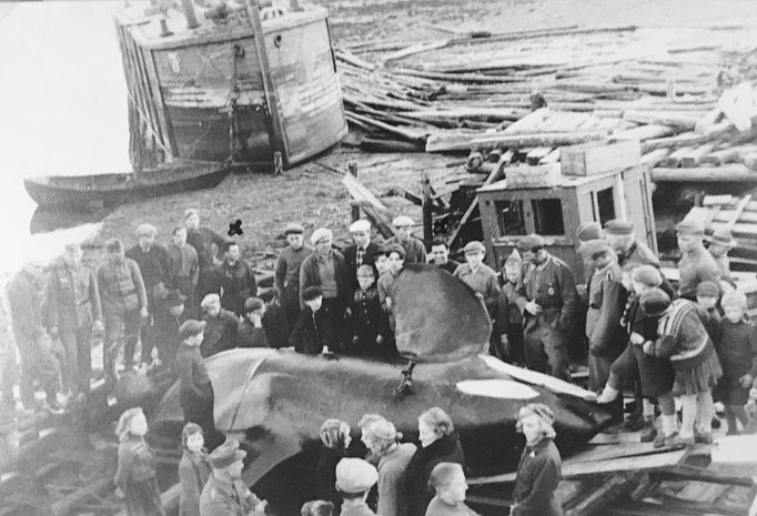 Fotografie z Norska pořízené během nuceného nasazení. Nedatováno