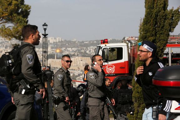 Místo, kde v Jeruzalémě najelo nákladní auto do davu.