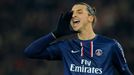 Zlatan Ibrahimovič otevřel kanonádu Paris St. Germain proti Evianu ve 28. minutě. Pařížané vyhráli 4:0.