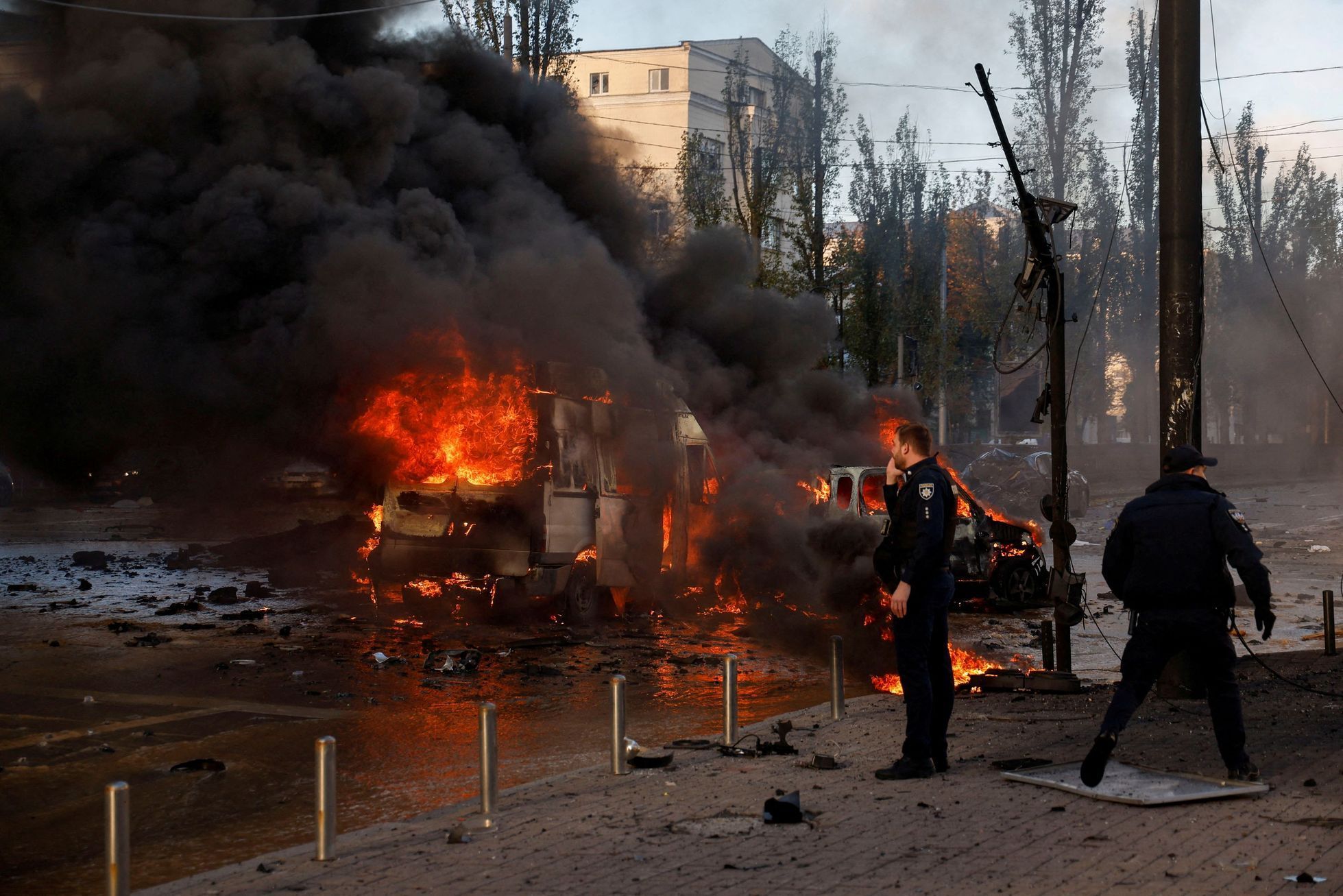 Výbuchy v Kyjevě